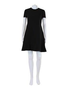 Valentino Black Short-Sleeve Mini Dress